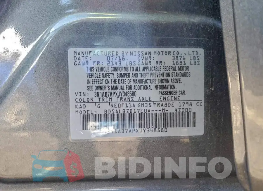 3N1AB7APXJY348580 Photo# 12