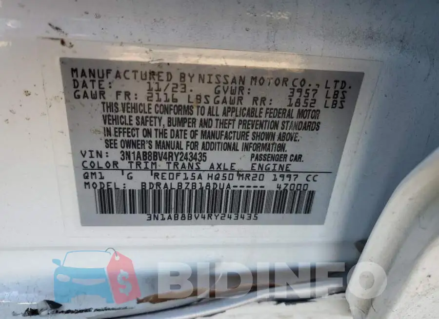 3N1AB8BV4RY243435 Photo# 12