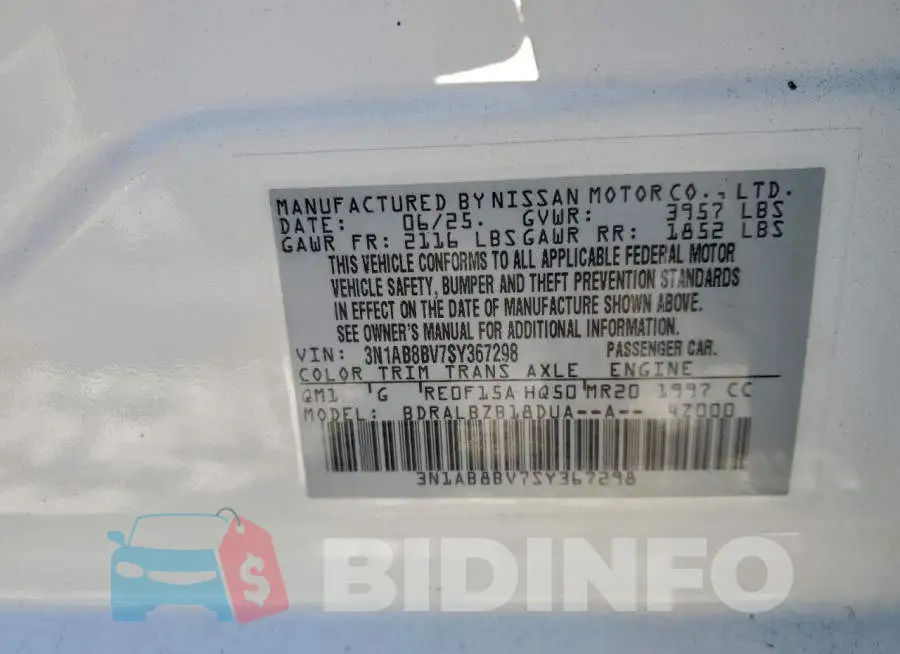 3N1AB8BV7SY367298 Photo# 12