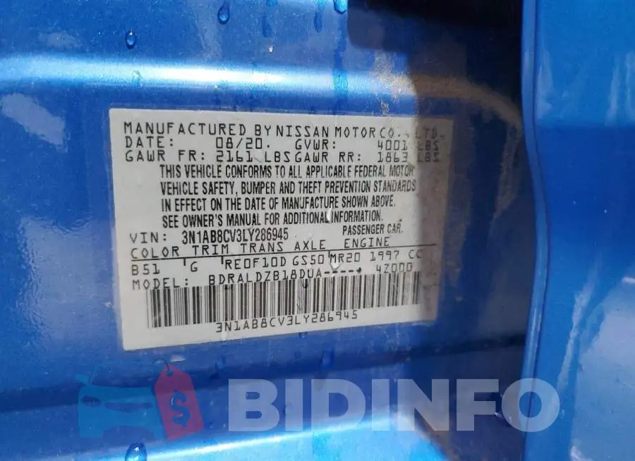 3N1AB8CV3LY286945 Photo# 13
