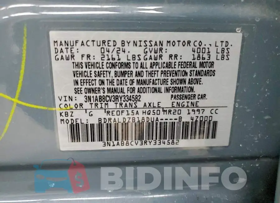 3N1AB8CV3RY334582 Photo# 12