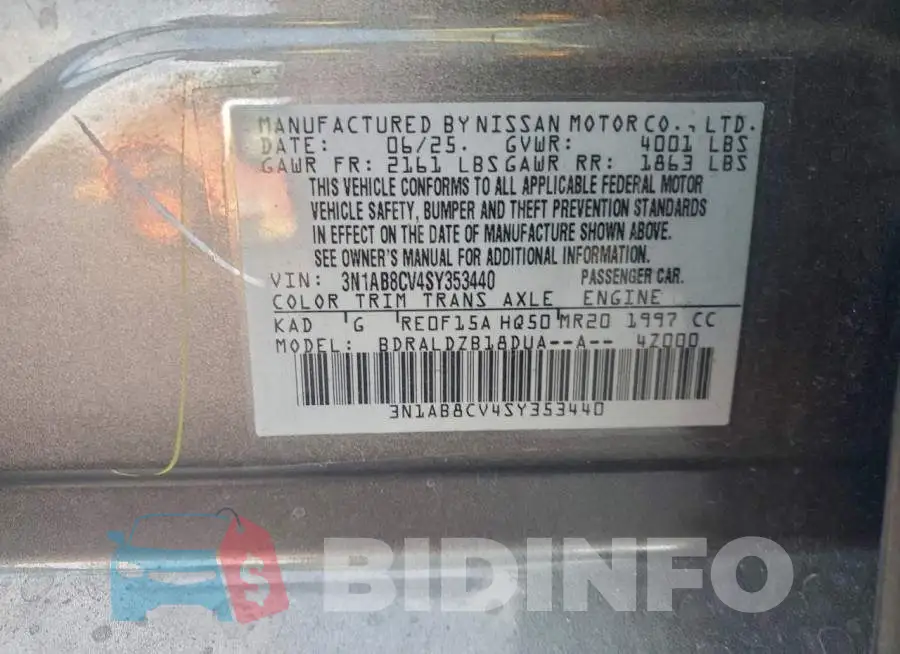 3N1AB8CV4SY353440 Photo# 12