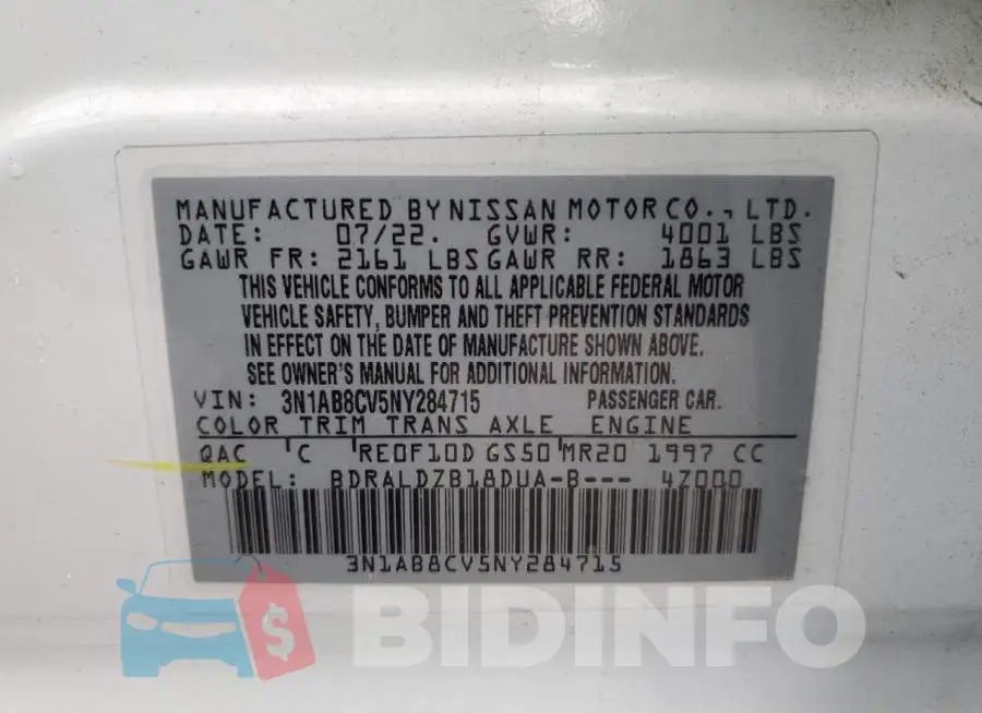 3N1AB8CV5NY284715 Photo# 12