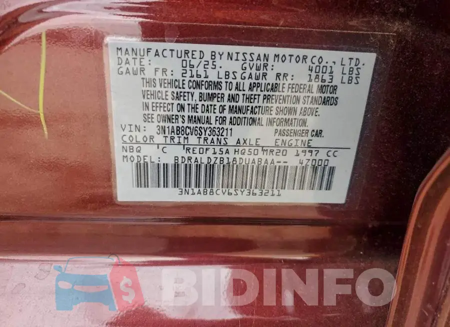 3N1AB8CV6SY363211 Photo# 12