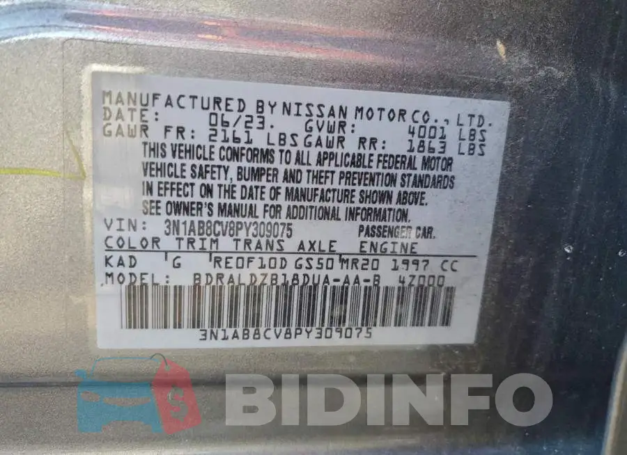 3N1AB8CV8PY309075 Photo# 12