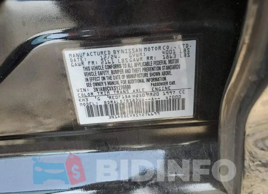 3N1AB8CVXSY276699 Photo# 12