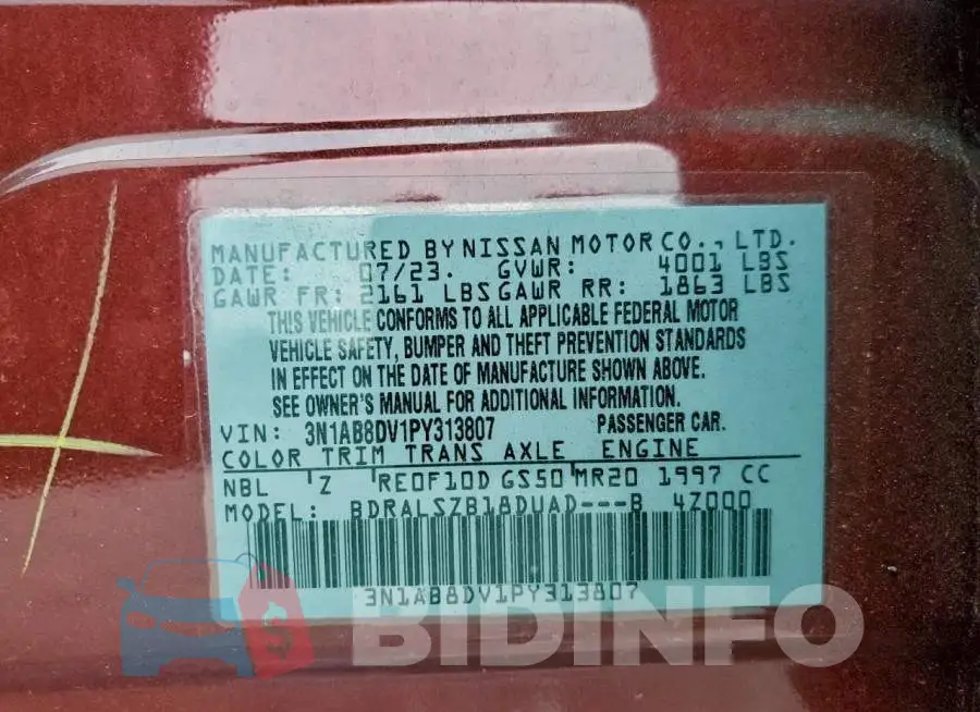 3N1AB8DV1PY313807 Photo# 12