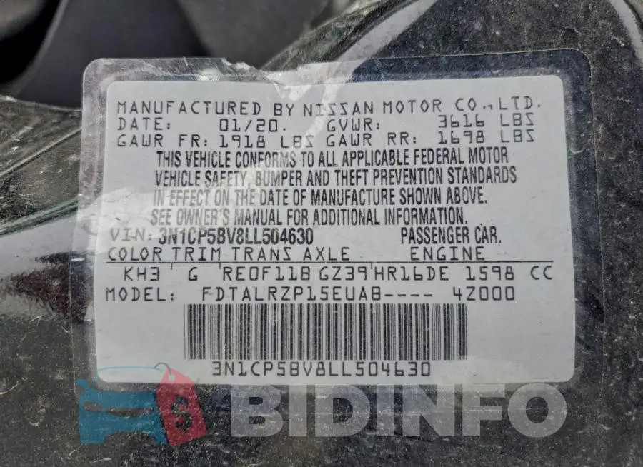 3N1CP5BV8LL504630 Photo# 12