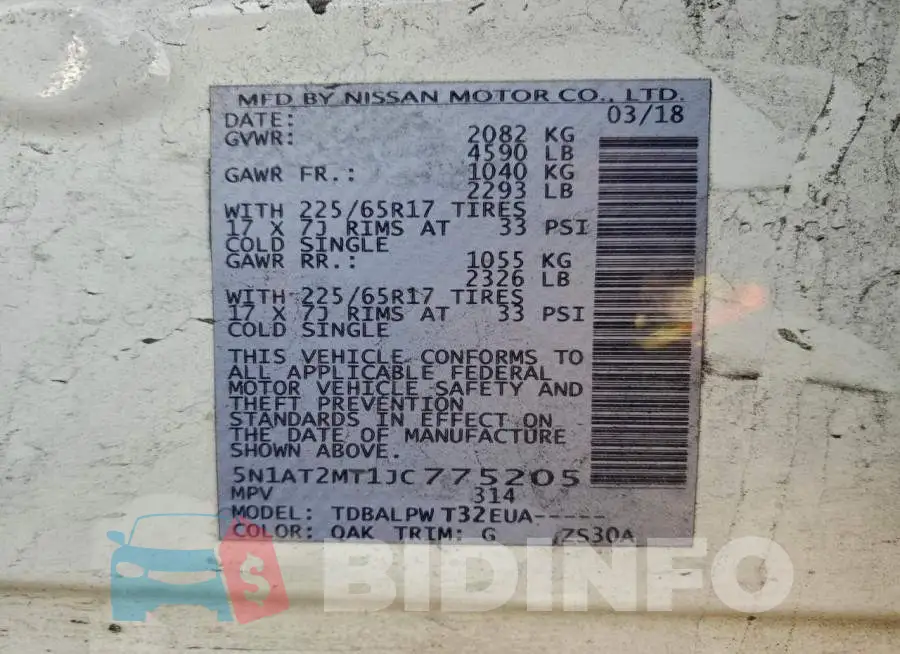 5N1AT2MT1JC775205 Photo# 13