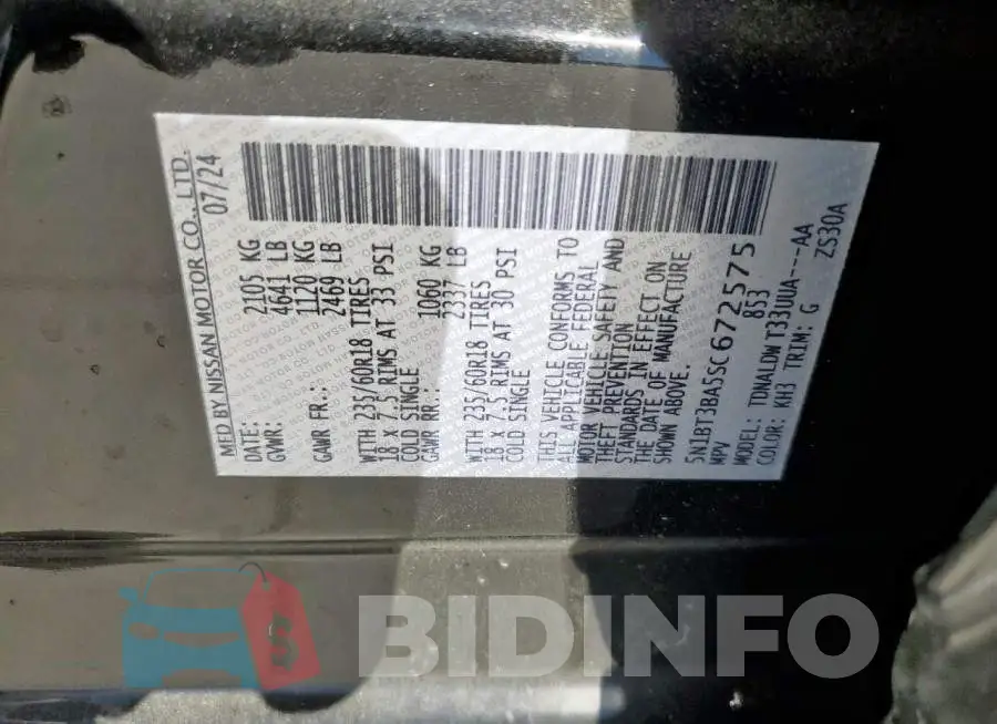 5N1BT3BA5SC672575 Photo# 13