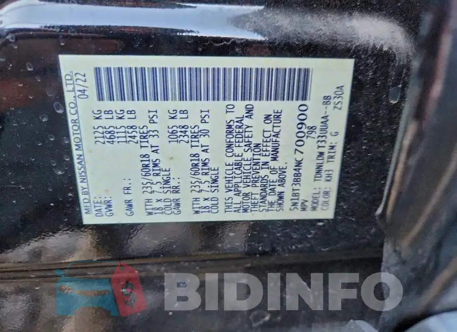 5N1BT3BB4NC700900 Photo# 13