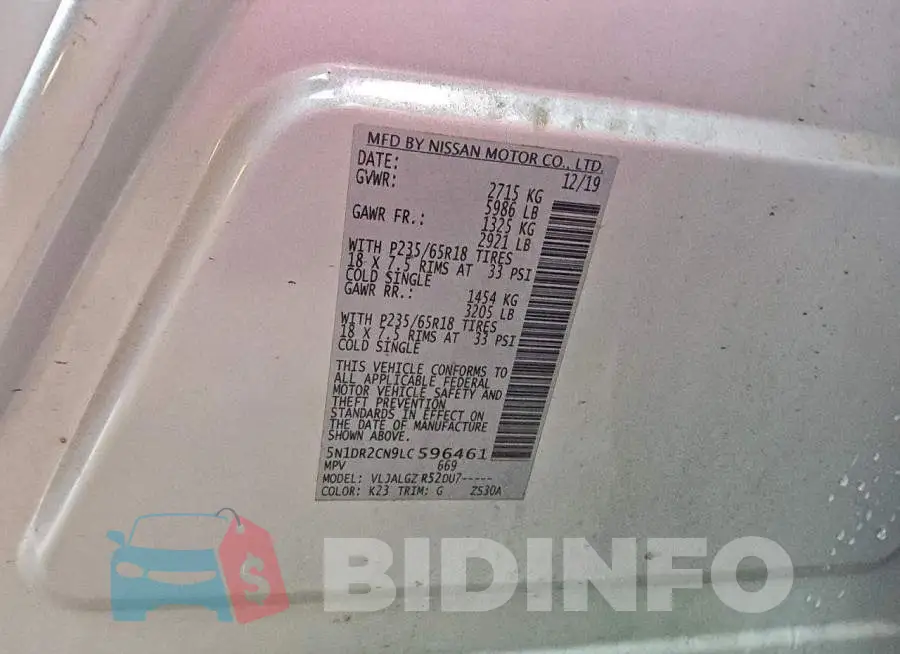 5N1DR2CN9LC596461 Photo# 13