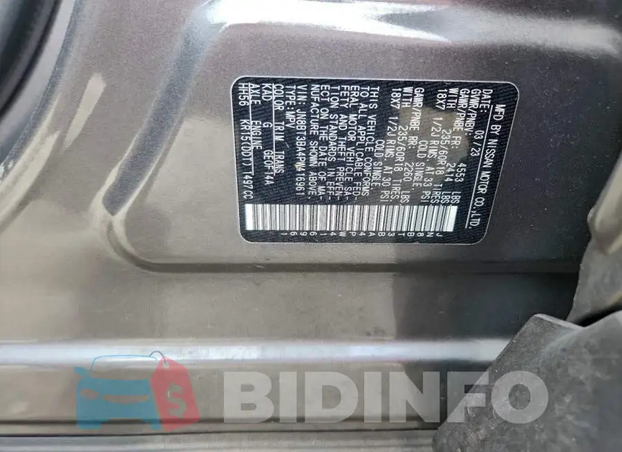 JN8BT3BA4PW416961 Photo# 14