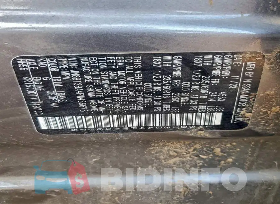 JN8BT3BA4PW436675 Photo# 14