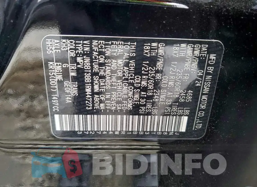 JN8BT3BB1RW447273 Photo# 13