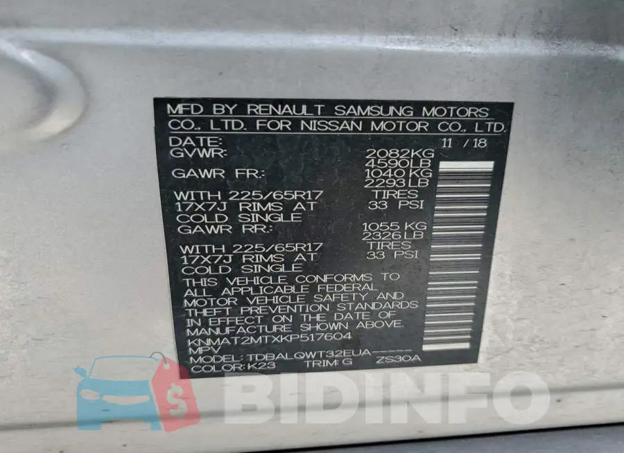KNMAT2MTXKP517604 Photo# 13