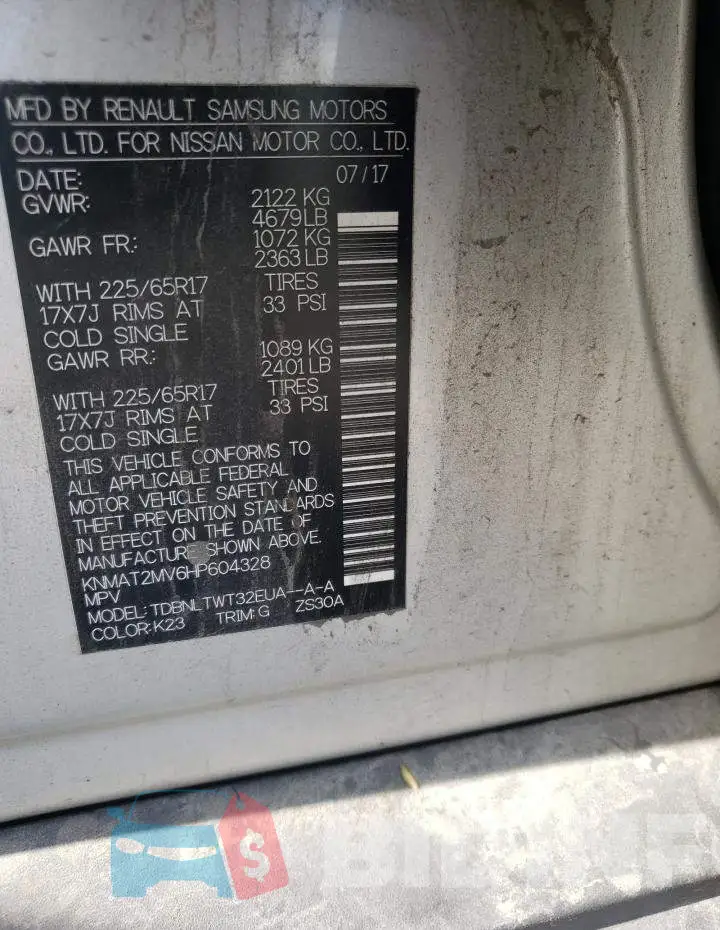 KNMAT2MV6HP604328 Photo# 12