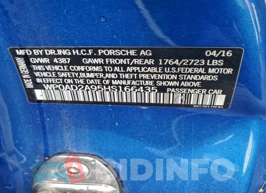 WP0AD2A95HS166435 Photo# 12