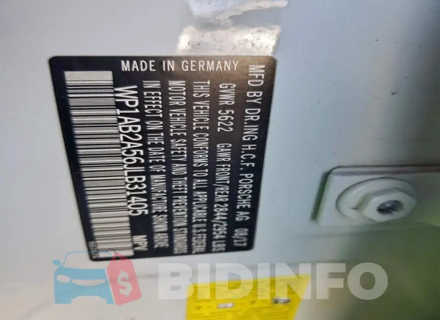 WP1AB2A56JLB31405 Photo# 13