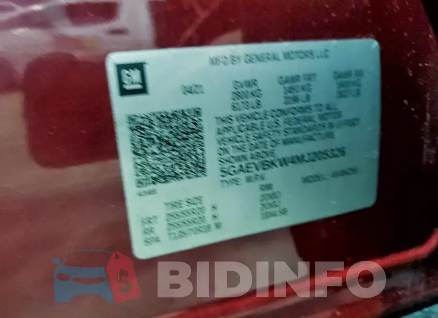 5GAEVBKW4MJ205326 Photo# 13