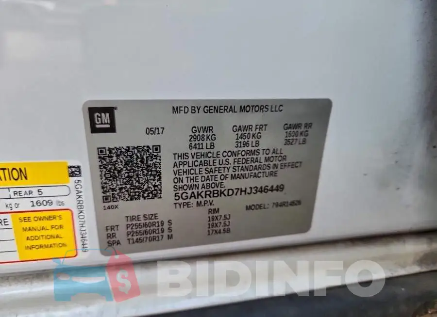 5GAKRBKD7HJ346449 Photo# 14