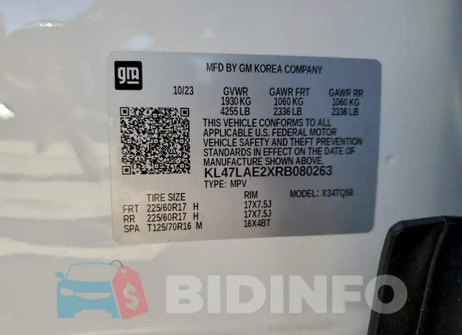 KL47LAE2XRB080263 Photo# 14