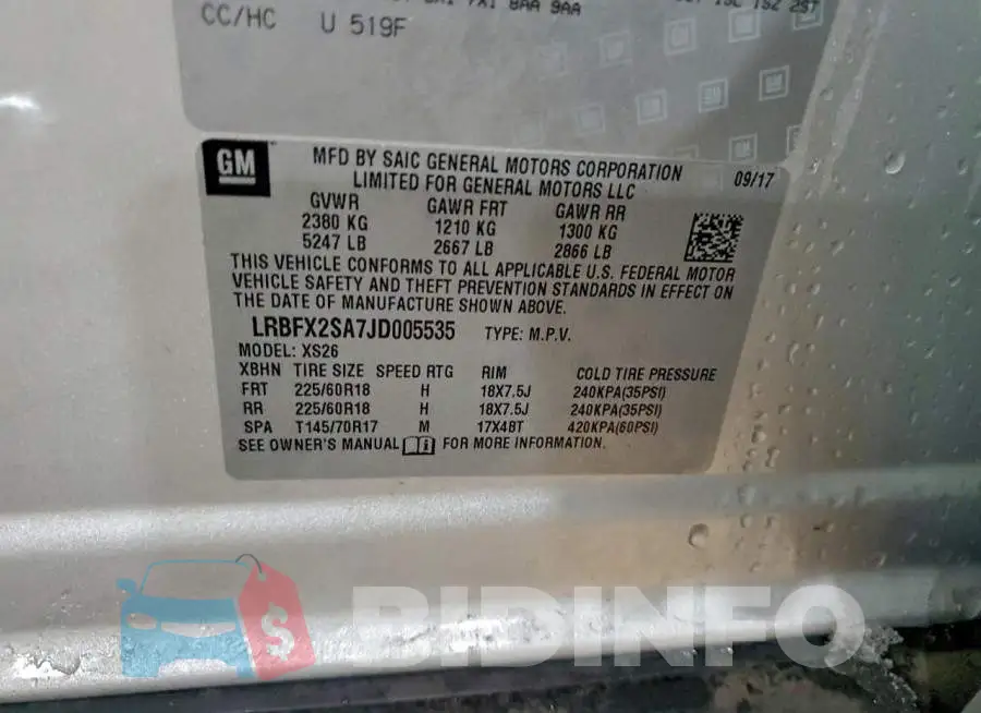 LRBFX2SA7JD005535 Photo# 13