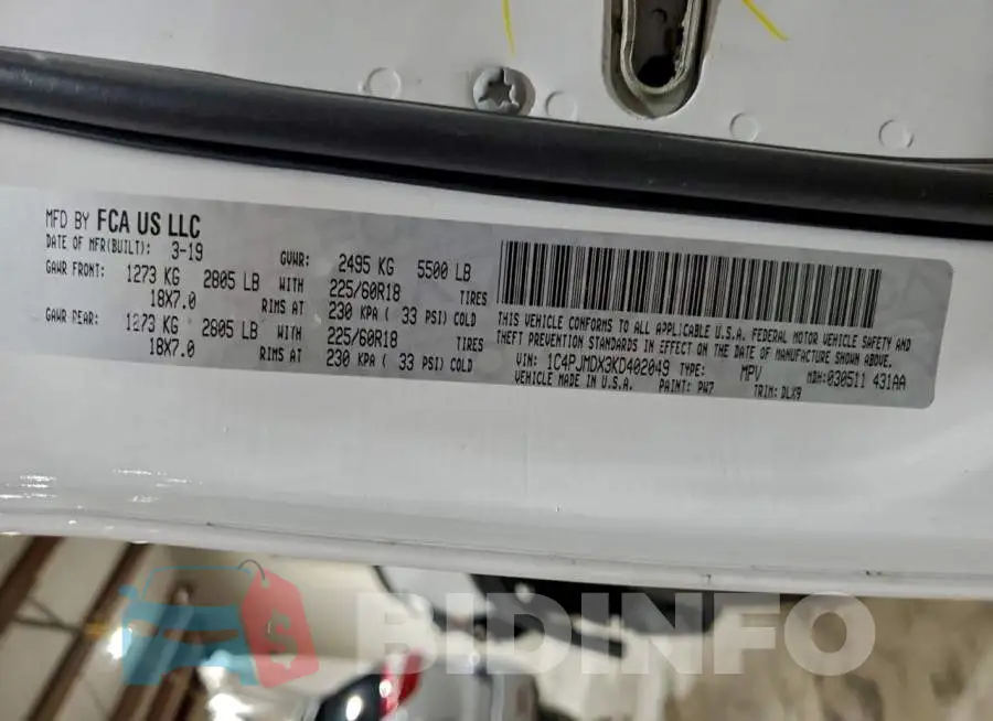 1C4PJMDX3KD402049 Photo# 14