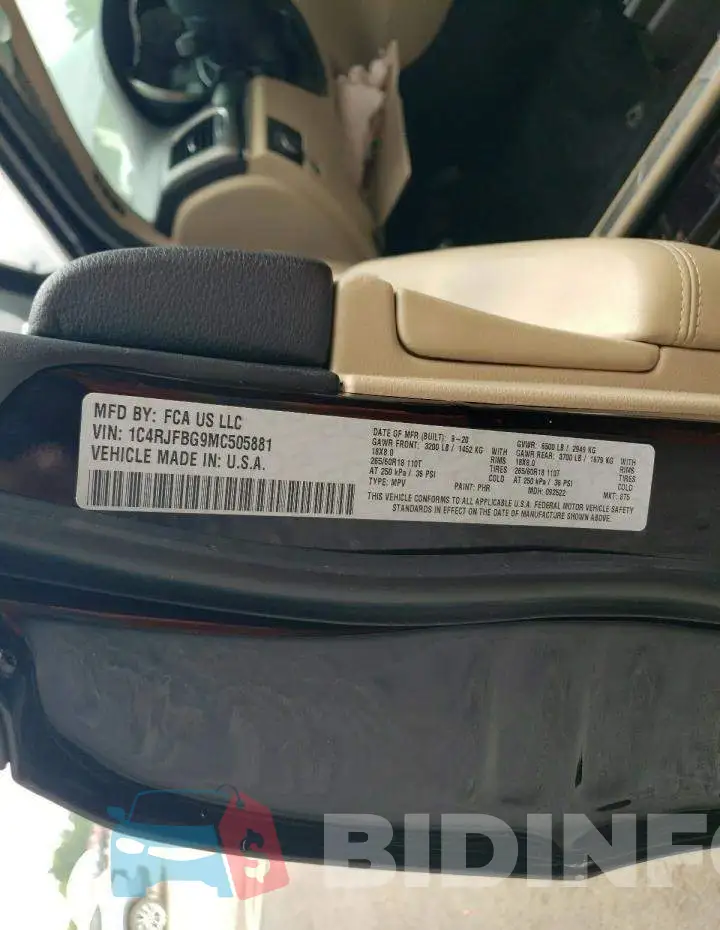 1C4RJFBG9MC505881 Photo# 13