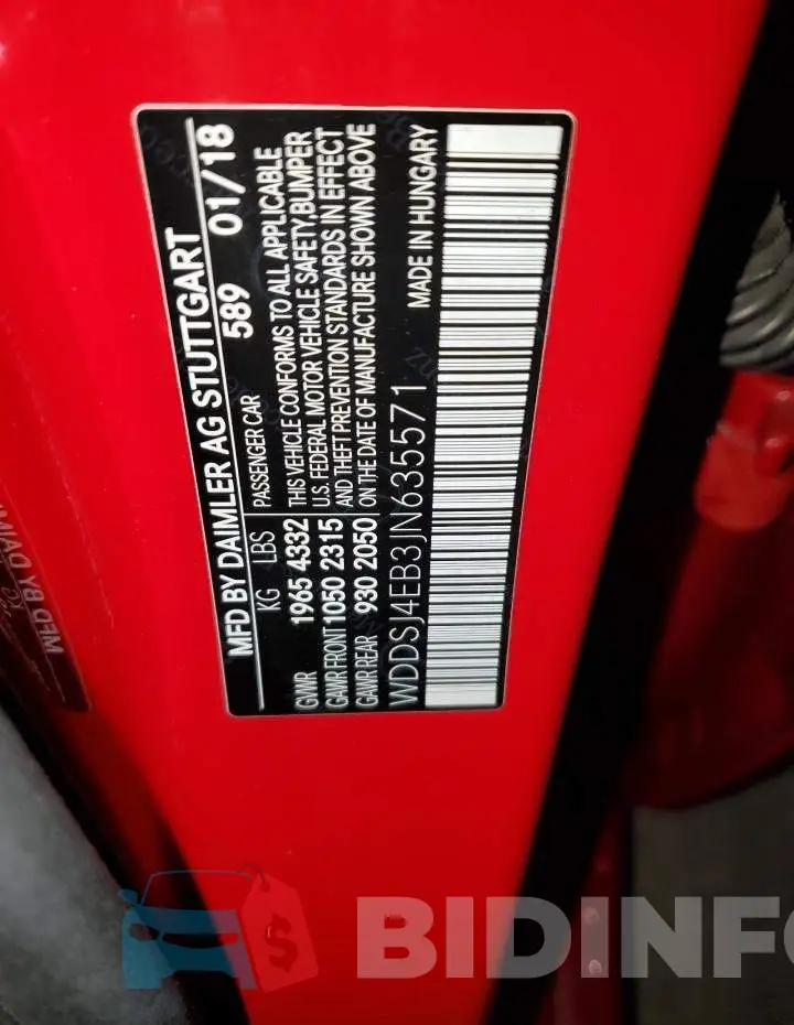 WDDSJ4EB3JN635571 Photo# 12