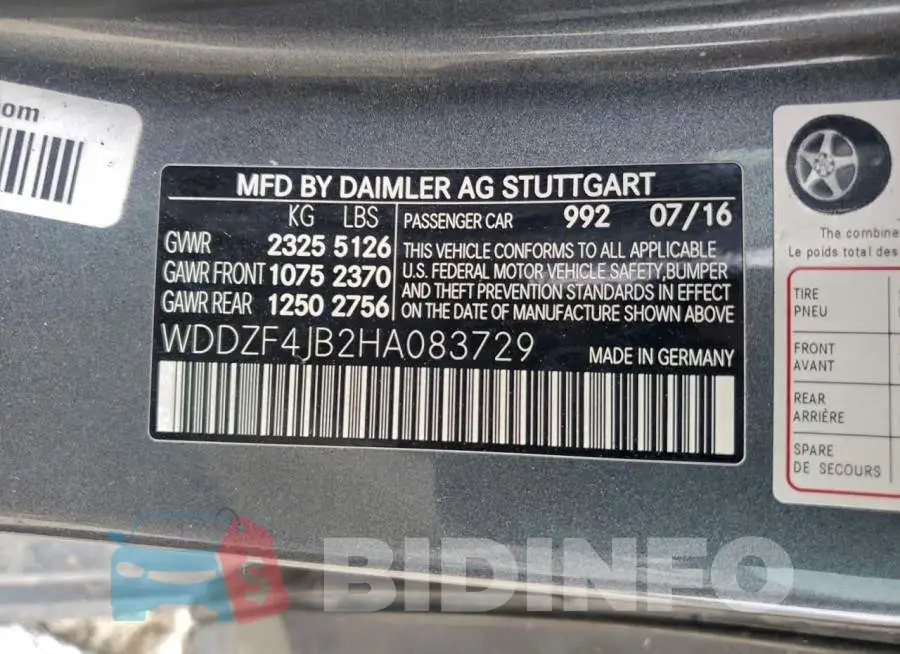 WDDZF4JB2HA083729 Photo# 13