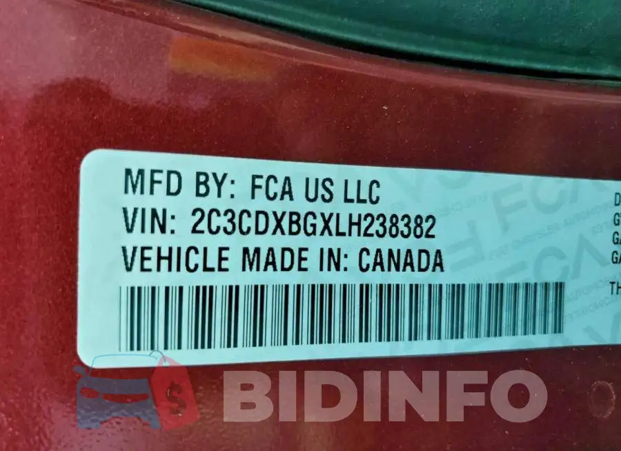 2C3CDXBGXLH238382 Photo# 13