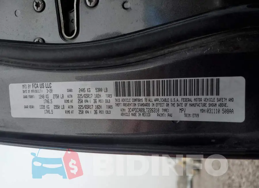 3C4PDCAB9LT226310 Photo# 13