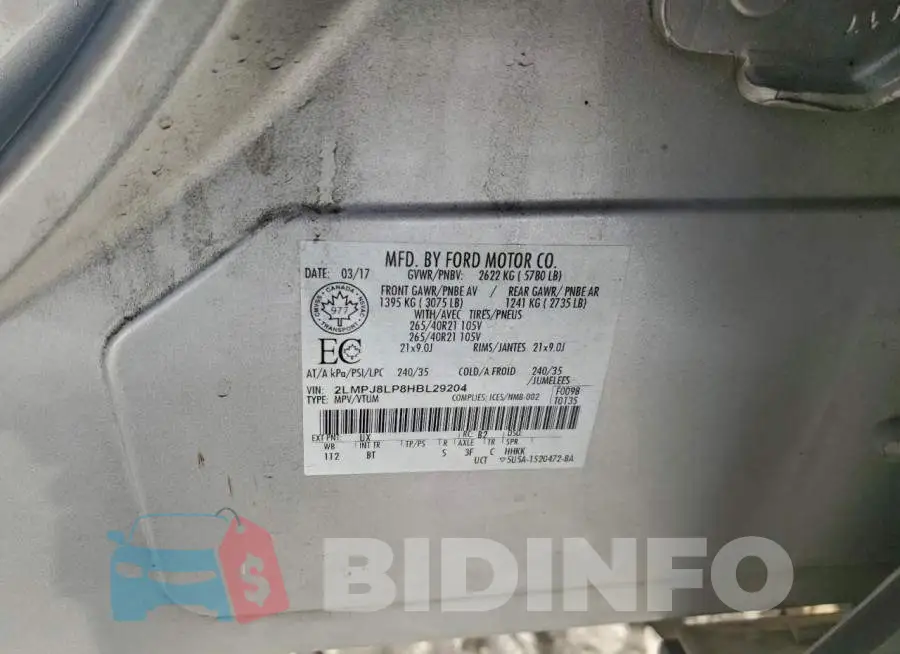 2LMPJ8LP8HBL29204 Photo# 13