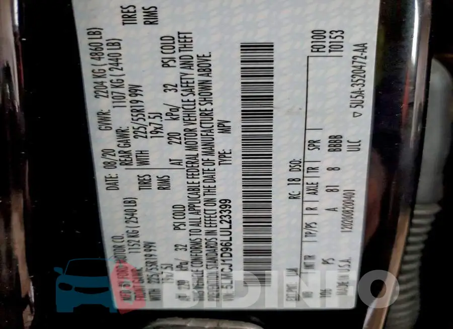 5LMCJ1D96LUL23399 Photo# 13