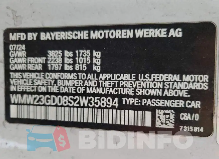 WMW23GD08S2W35894 Photo# 12