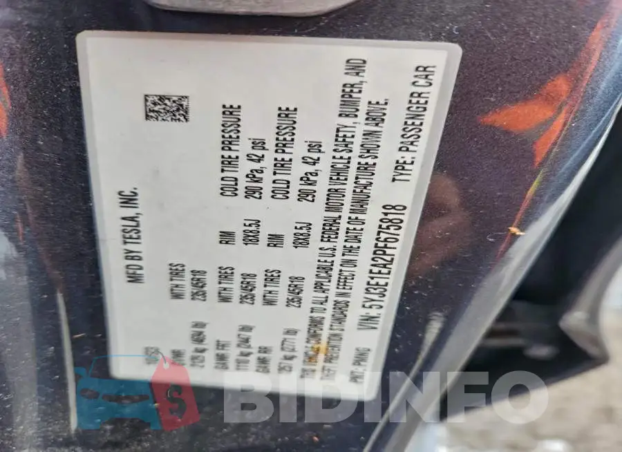 5YJ3E1EA2PF675818 Photo# 13