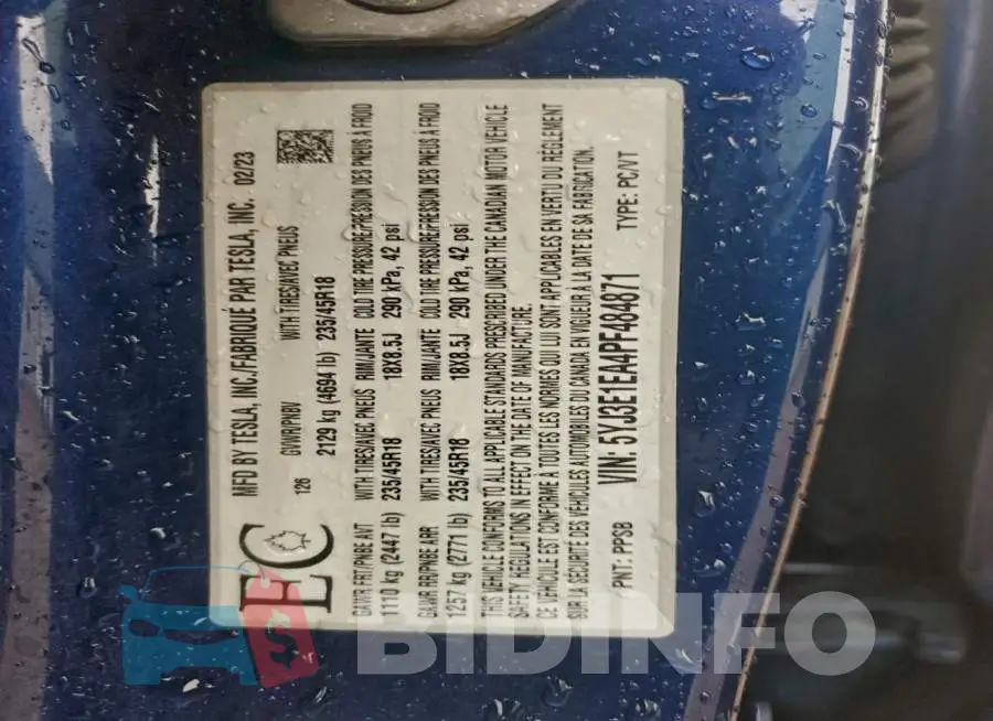 5YJ3E1EA4PF484871 Photo# 12