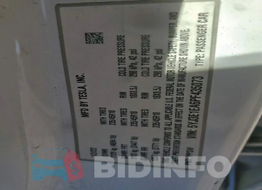 5YJ3E1EA6PF435073 Photo# 12