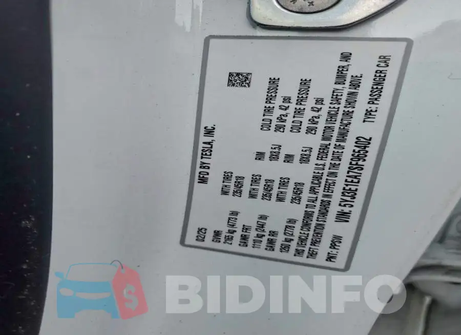 5YJ3E1EA7SF965402 Photo# 12