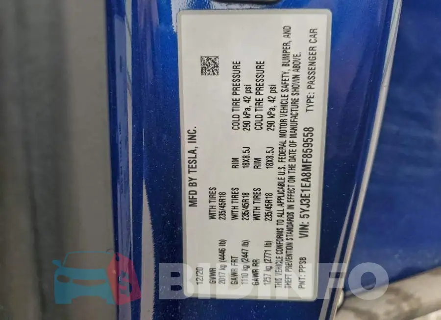 5YJ3E1EA8MF859558 Photo# 13