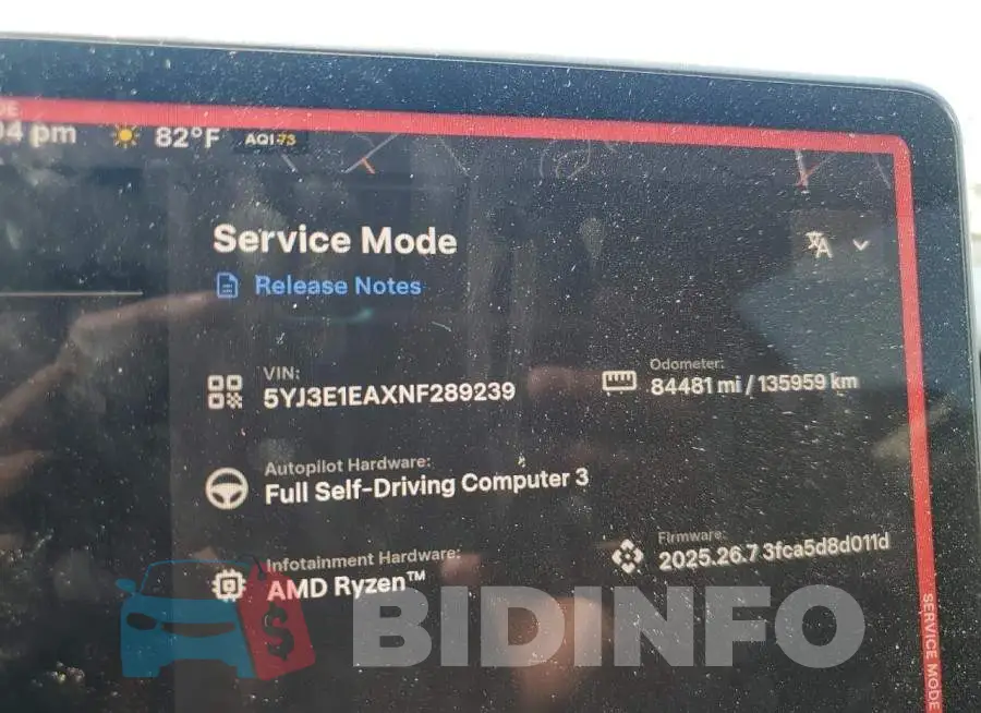5YJ3E1EAXNF289239 Photo# 9