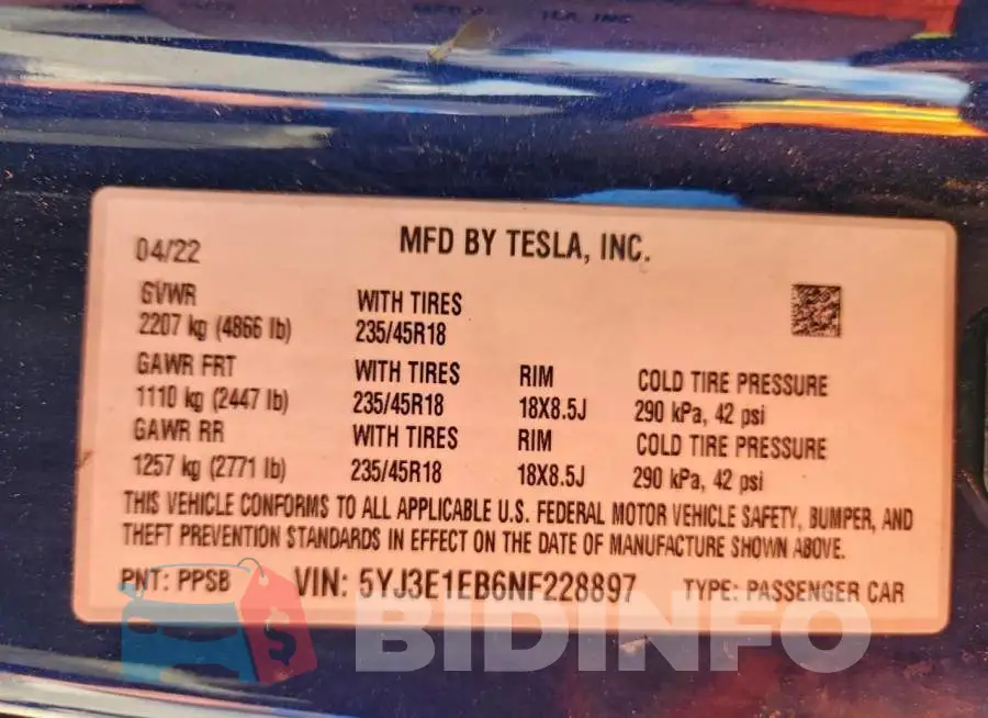 5YJ3E1EB6NF228897 Photo# 13