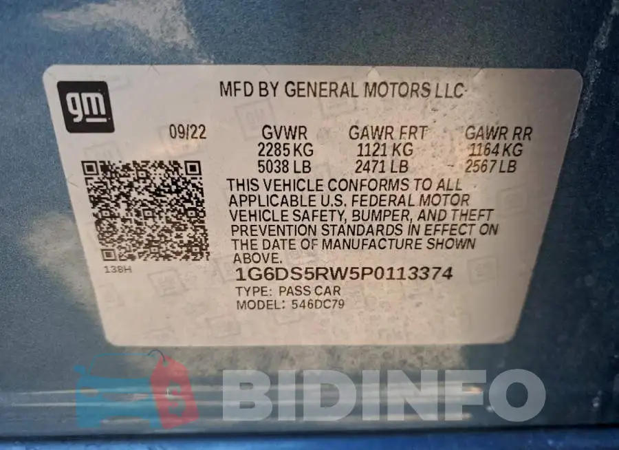 1G6DS5RW5P0113374 Photo# 12