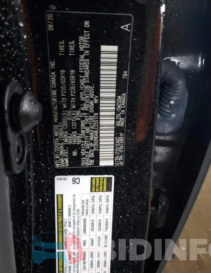 2T2HZMDA8LC255178 Photo# 12