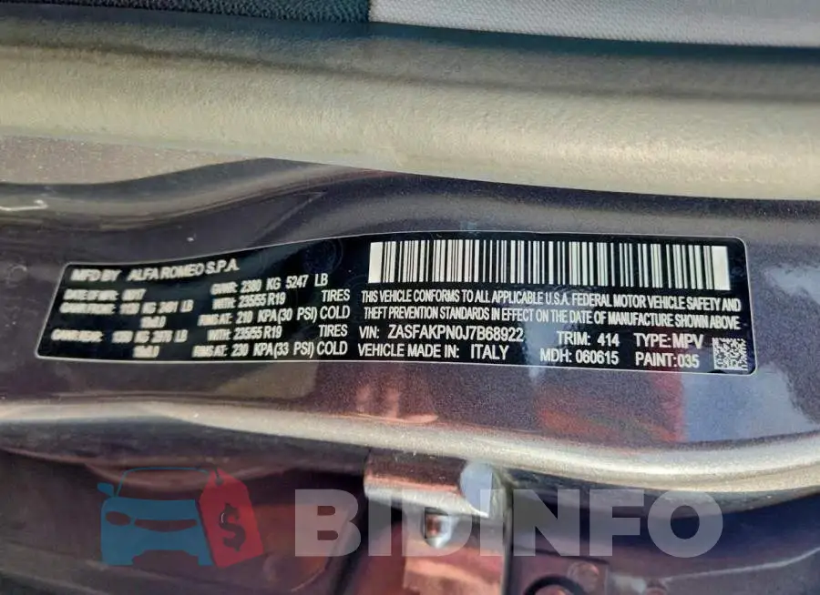 ZASFAKPN0J7B68922 Photo# 13
