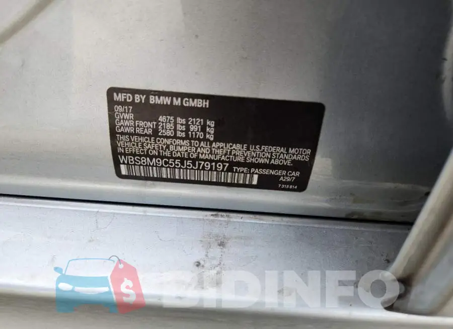 WBS8M9C55J5J79197 Photo# 13
