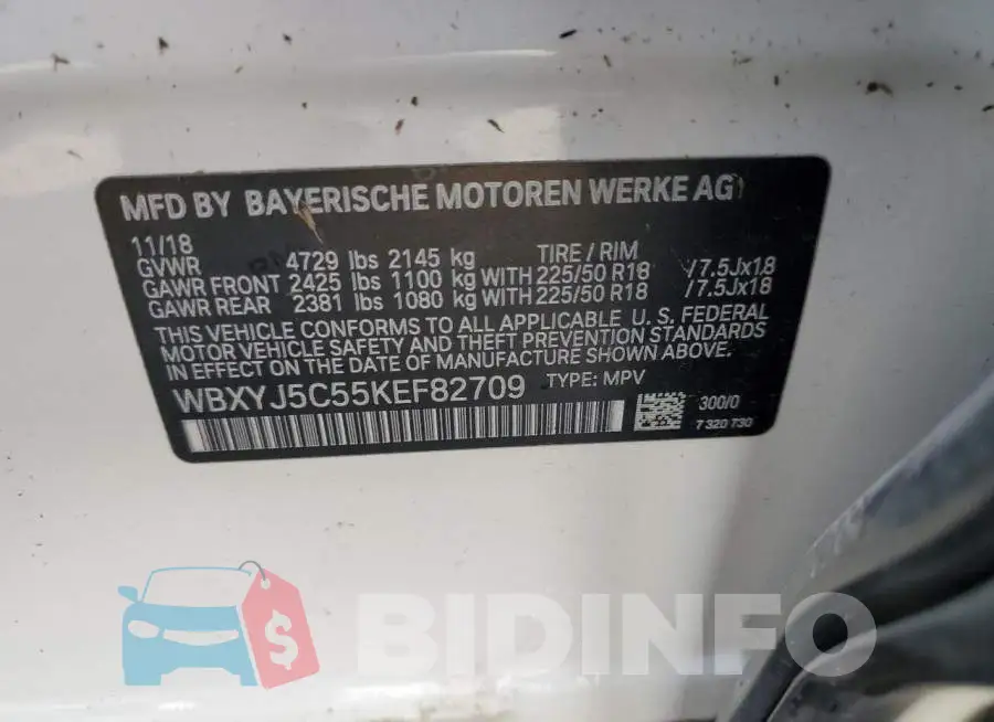 WBXYJ5C55KEF82709 Photo# 13