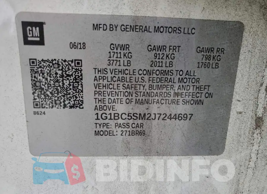 1G1BC5SM2J7244697 Photo# 12