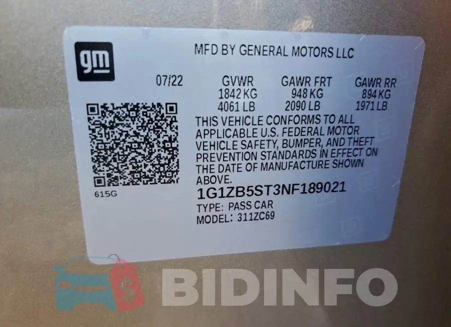 1G1ZB5ST3NF189021 Photo# 13